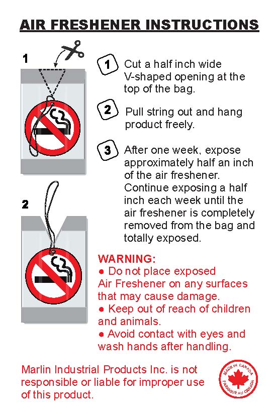 Air Freshener Instructions